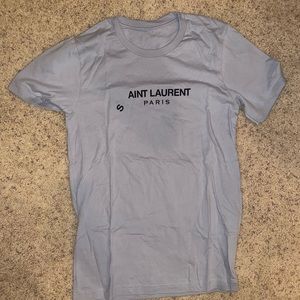 Light Blue Designer Spin Shirt Graphic T